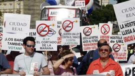 Manifestacin contra la ley antitabaco en Madrid